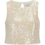 Nicowa - Inawia - Pailletten Top - Beige - Strapless, Rechte Snit