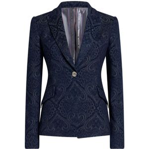 Etro, Dames, Jassen, Blauw, Maat: S Denim,