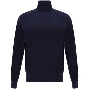 Brunello Cucinelli, Heren, Truien, Blauw, Maat: L Wol,