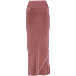 Rick Owens, Dames, Rokken, Rood, Maat: XS Velours,