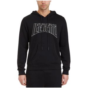 Iceberg, Heren, Sweatshirts & Hoodies, Zwart, Maat: S Katoen,