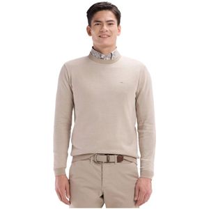 Eden Park, Heren, Truien, Beige, Maat: S Katoen,