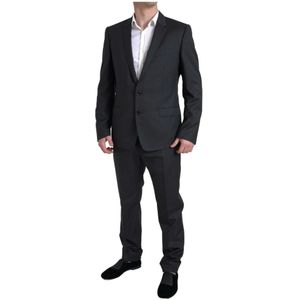 Dolce & Gabbana, Heren, Pakken, Zwart, Maat: 2XL Wol,