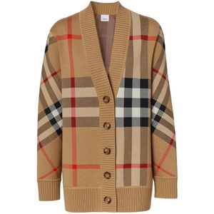 Burberry, Dames, Truien, Veelkleurig, Maat: S Wol,