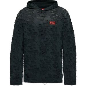 Diesel, Heren, Sweatshirts & Hoodies, Grijs, Maat: XL Katoen,