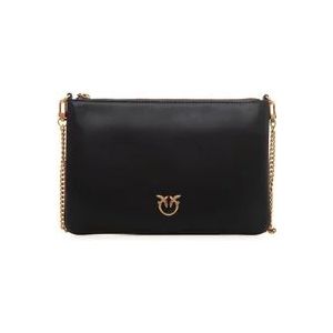 Pinko Flat Classic small clutch , Black , Dames , Maat: ONE Size