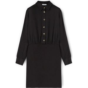 Motivi, Dames, Jurken, Zwart, Maat: 2XS Viscose,