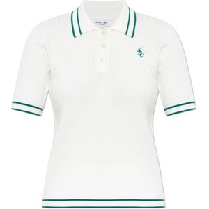 Sporty & Rich, Dames, Tops, Wit, Maat: S Leer,