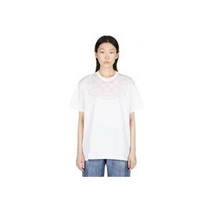 Burberry Grafisch Bedrukt Logo T-Shirt , White , Dames , Maat: S
