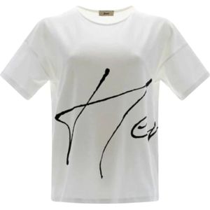 Herno, Dames, Tops, Wit, Maat: S Katoen,