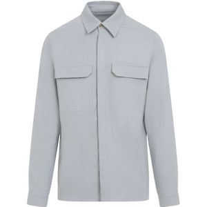 Rick Owens, Heren, Jassen, Blauw, Maat: S Katoen,