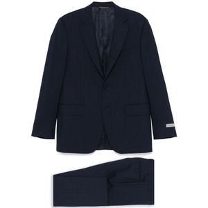 Canali, Heren, Pakken, Blauw, Maat: XL Wol,