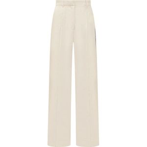 JW Anderson, Dames, Broeken, Beige, Maat: 2XS Katoen,