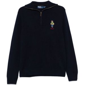Polo Ralph Lauren, Heren, Sweatshirts & Hoodies, Blauw, Maat: 2XL Wol,
