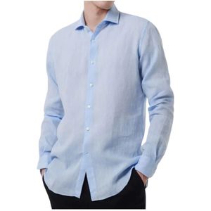 Xacus, Heren, Overhemden, Blauw, Maat: 4XL Linnen,