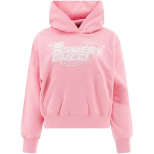 Gucci, Dames, Sweatshirts & Hoodies, Roze, Maat: XS Katoen,