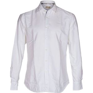 Xacus, Heren, Overhemden, Wit, Maat: L Katoen,