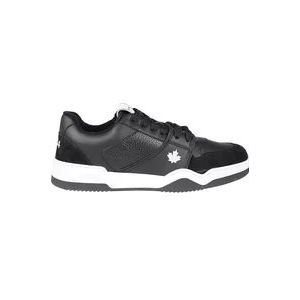 Dsquared2 Zwarte Sneakers met Korrelige Textuur , Black , Heren , Maat: 44 EU