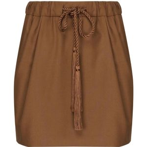 Max Mara, Dames, Rokken, Bruin, Maat: S Zijde,