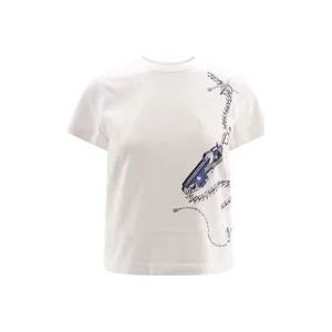 Burberry T-Hemden , White , Dames , Maat: L