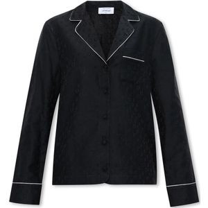 Off White, Dames, Nachtkleding & Lounge, Zwart, Maat: XS Katoen,