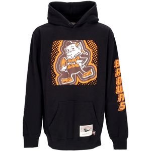 Mitchell & Ness, Heren, Sweatshirts & Hoodies, Zwart, Maat: L Katoen,