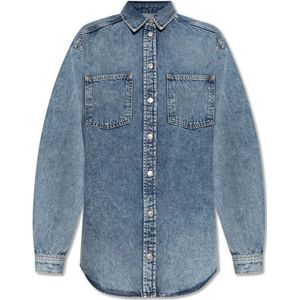 Samsøe Samsøe, Dames, Blouses & Shirts, Blauw, Maat: XS Denim,