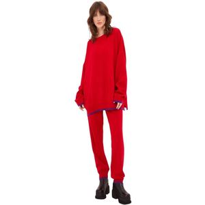 Cesare Gaspari, Dames, Broeken, Rood, Maat: S/M Katoen,