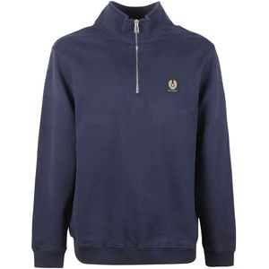 Belstaff, Heren, Sweatshirts & Hoodies, Blauw, Maat: 6XL Katoen,