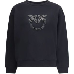 Pinko - Vogels Logo Sweater - Zwart - Dames - Casual