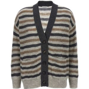 Brunello Cucinelli, Dames, Truien, Veelkleurig, Maat: 2XS Wol,