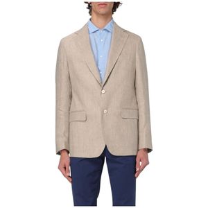 Brian Dales, Heren, Jassen, Beige, Maat: XL Linnen,