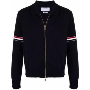 Thom Browne, Heren, Truien, Blauw, Maat: L Katoen,