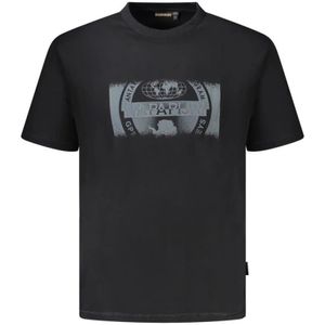 Napapijri - T-shirt - Zwart - Katoen