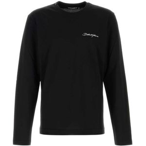 Dolce & Gabbana, Heren, Tops, Zwart, Maat: S Katoen,