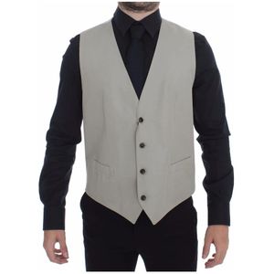 Dolce & Gabbana - Gilet - Beige - Zijden Katoenmix - Formeel