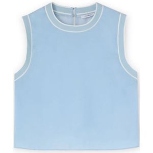 Motivi, Dames, Tops, Blauw, Maat: XL Tweed,