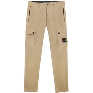 Stone Island, Heren, Broeken, Beige, Maat: W30 Katoen,