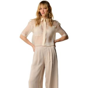 Kocca, Dames, Blouses & Shirts, Beige, Maat: L Viscose,