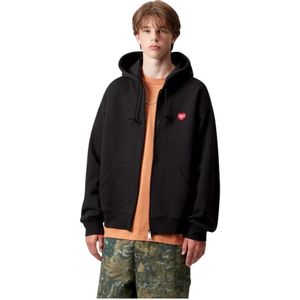 Carhartt Wip, Heren, Sweatshirts & Hoodies, Zwart, Maat: M Katoen,