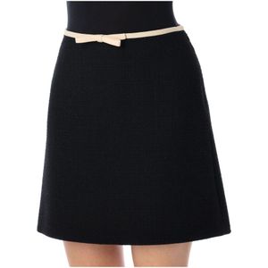 Valentino Garavani, Dames, Rokken, Zwart, Maat: XS Wol,