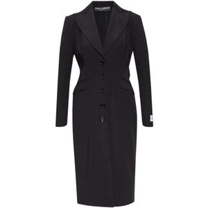 Dolce & Gabbana, Dames, Mantels, Zwart, Maat: M