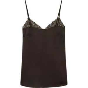 Twinset, Dames, Jurken, Zwart, Maat: S Satijn,