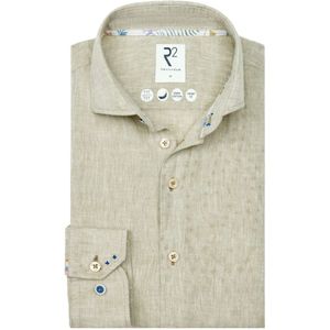 R2 Amsterdam, Heren, Overhemden, Groen, Maat: S