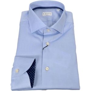 Xacus, Heren, Overhemden, Blauw, Maat: M Leer,