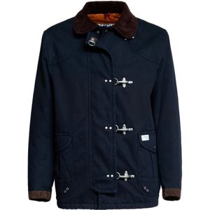 Fay, Heren, Jassen, Blauw, Maat: L Katoen,