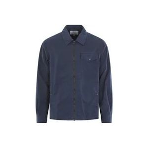 Woolrich Gabardine Overshirt Blauw , Blue , Heren , Maat: XL