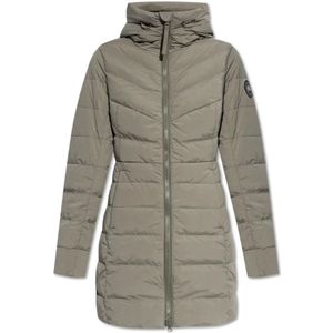 Canada Goose, Dames, Jassen, Groen, Maat: XS Leer,