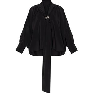 Max Mara, Dames, Blouses & Shirts, Zwart, Maat: XS Zijde,