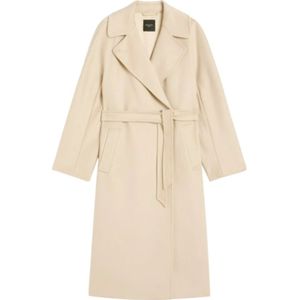 Weekend Max Mara, Dames, Mantels, Wit, Maat: 4XS Wol,